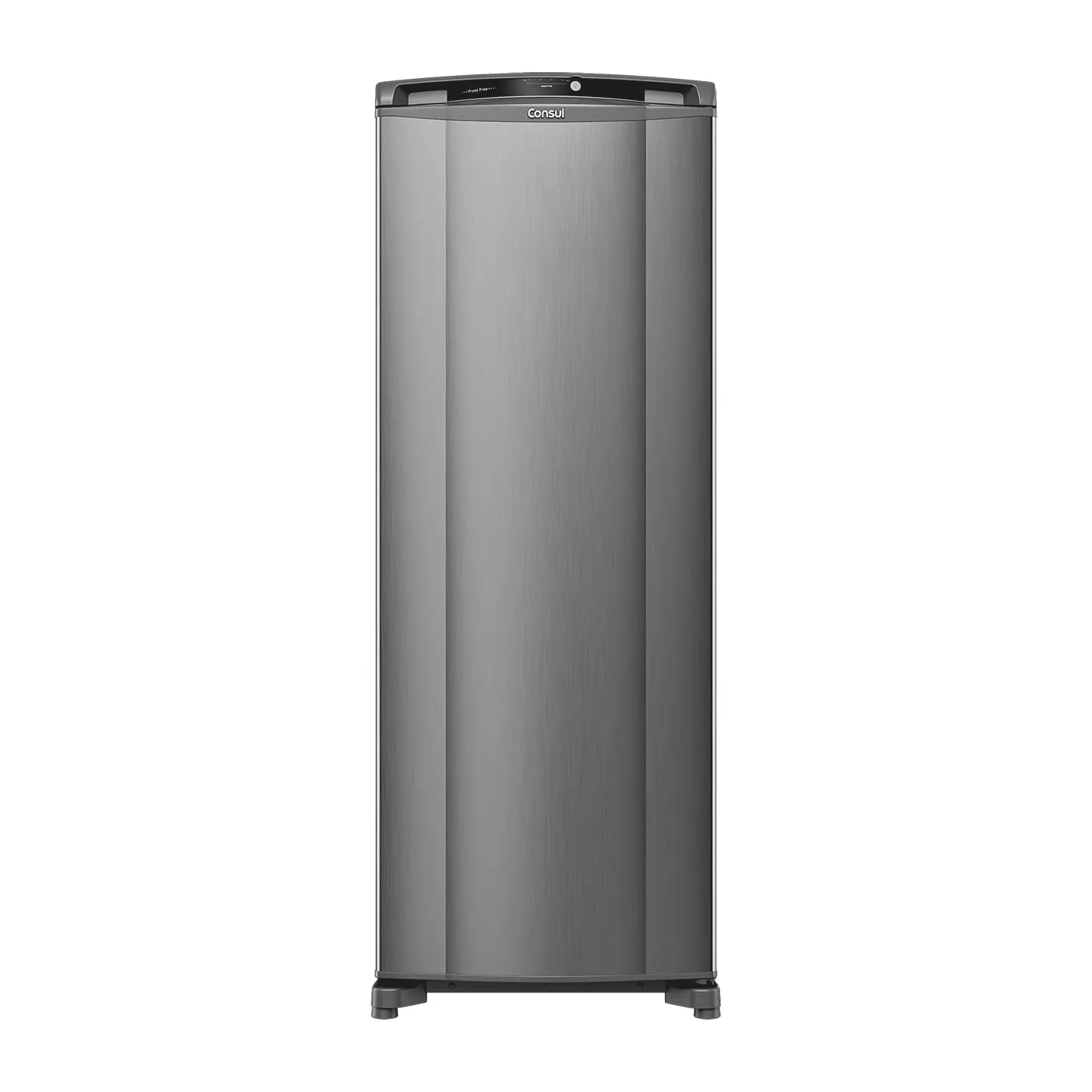 Foto frontal da geladeira Consul CRB39M, acabamento Inox