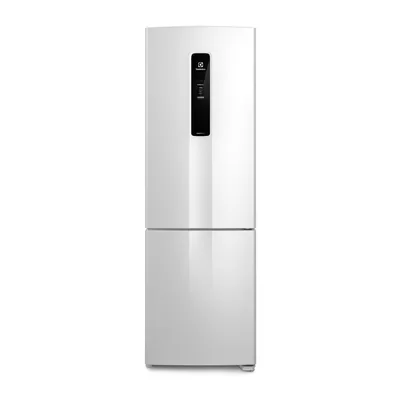 Foto frontal da geladeira Electrolux DB44, acabamento Branco