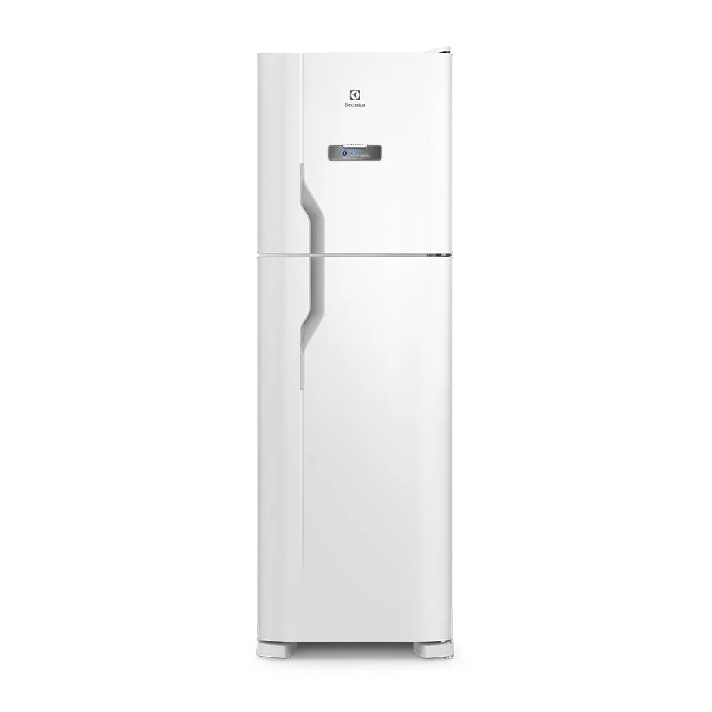 Foto frontal da geladeira Electrolux DFN44, acabamento Branco