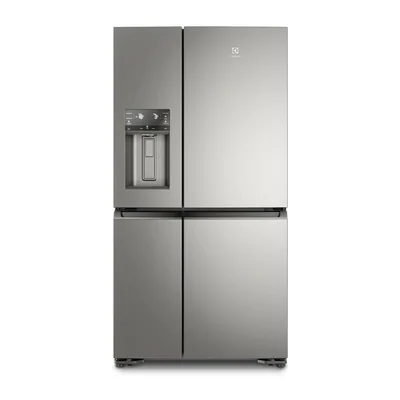 Foto frontal da geladeira Electrolux DQ90X · 127 V ou 220 V