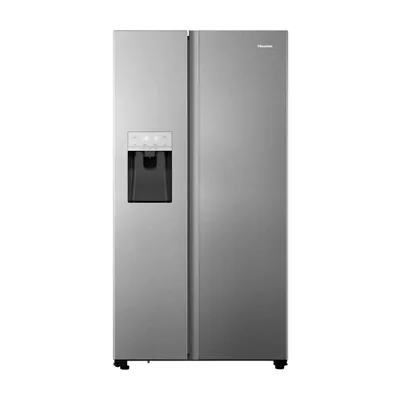 Foto frontal da geladeira Hisense RS69 · 127 V ou 220 V