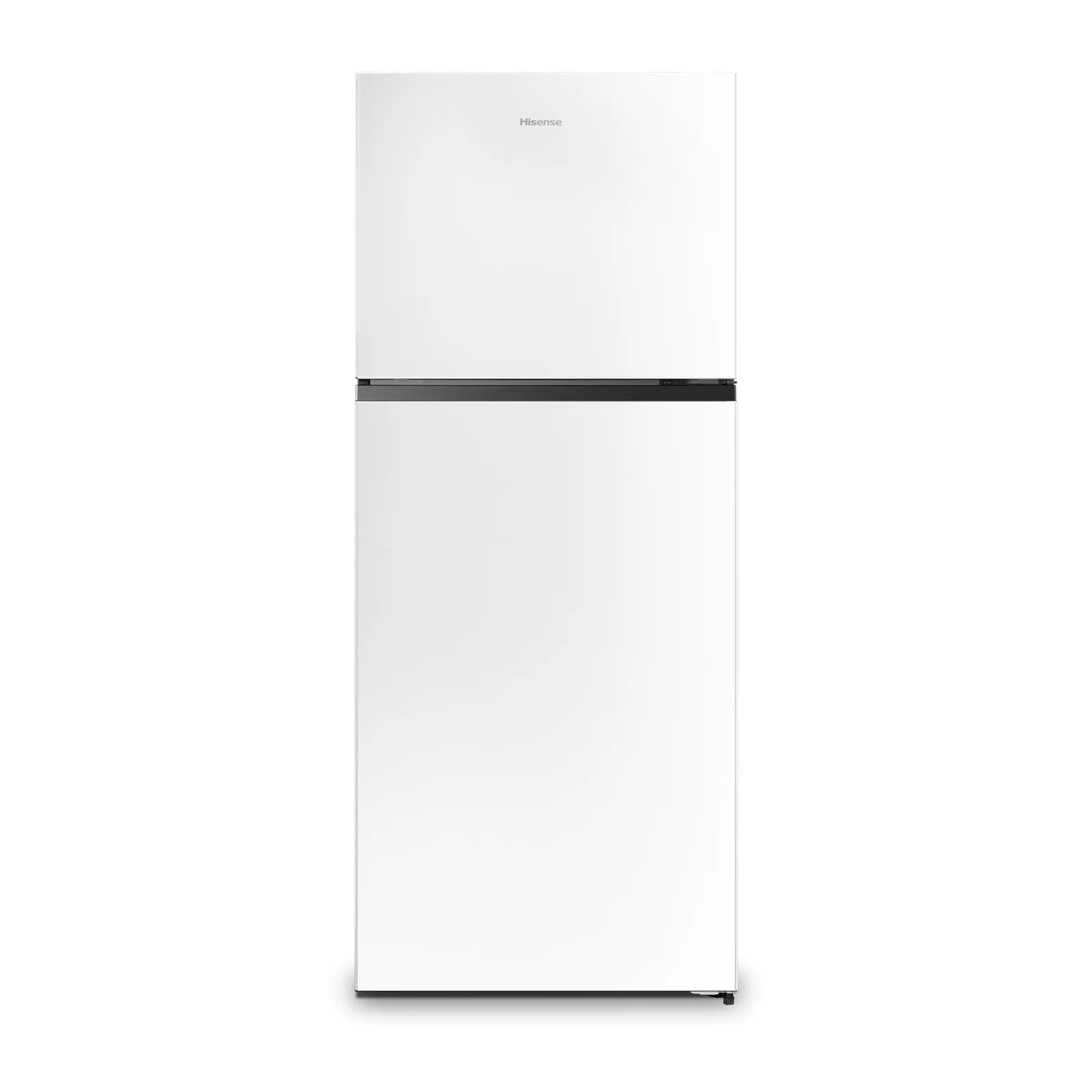 Foto frontal da geladeira Hisense RT375, acabamento Branco