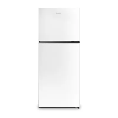 Foto frontal da geladeira Hisense RT375 · 127 V ou 220 V, acabamento Branco