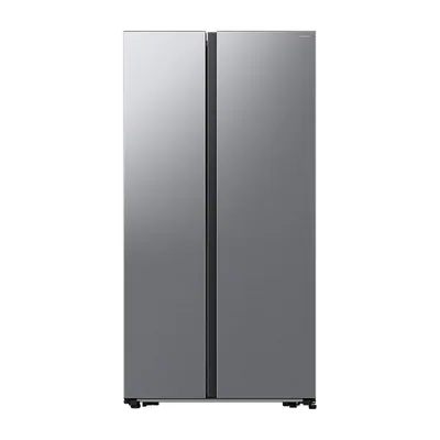 Foto frontal da geladeira Samsung RS57DG4000M9 · 127 V ou 220 V